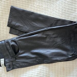 Black Faux Leather Pants